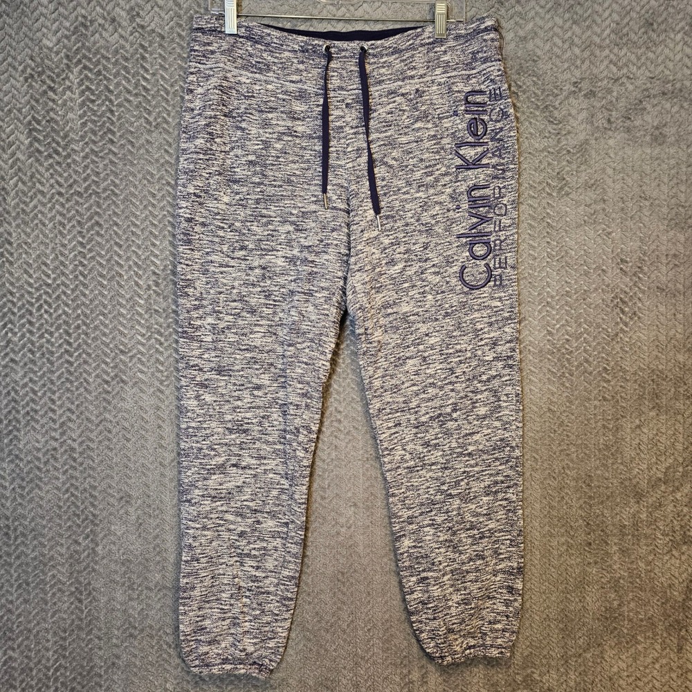 Calvin‎ Klein Performance Mens Space Dye Joggers Navy Blue Quick Dry PF6P1058 M
